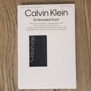 Calvin Klein BLACK Microfiber Trunk Underwear - Size SMALL MENS
